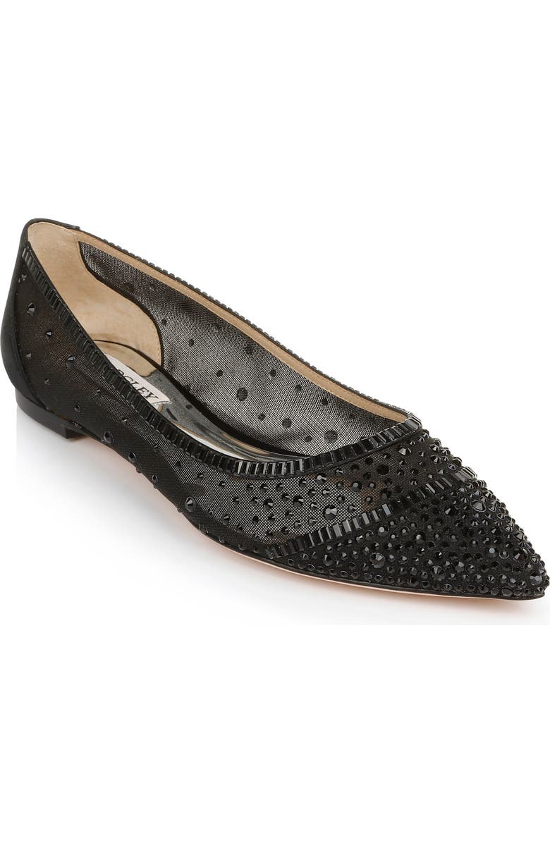 Badgley Mischka Collection Babette Pointed Toe Flat, Main, color,