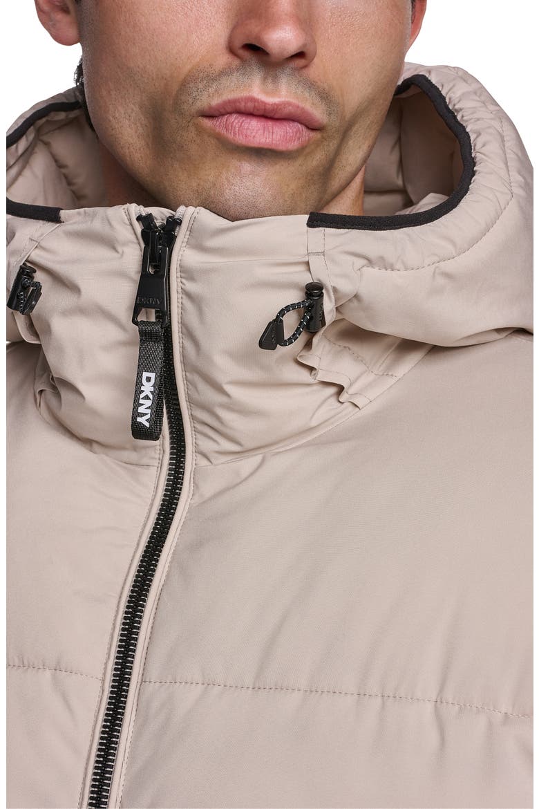 Hooded Puffer Jacket, Alternate, color, STONE