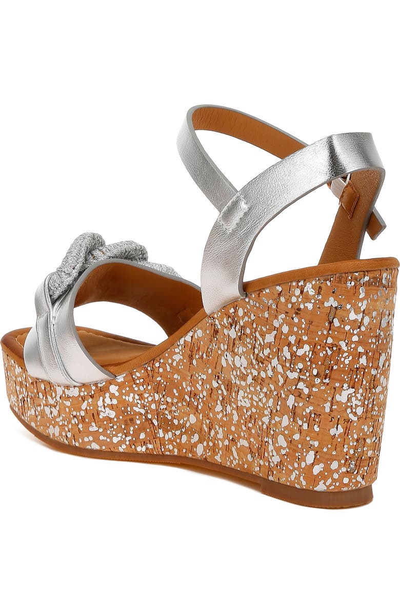 LONDON RAG Emelda Platform Wedge Sandal, Alternate, color, Silver