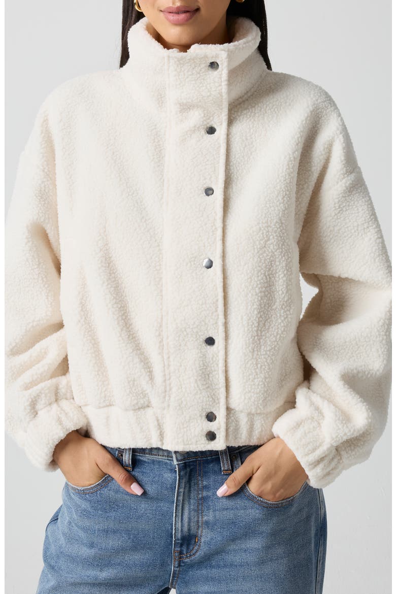 Teddy High Pile Fleece Jacket, Main, color, JET STREAM