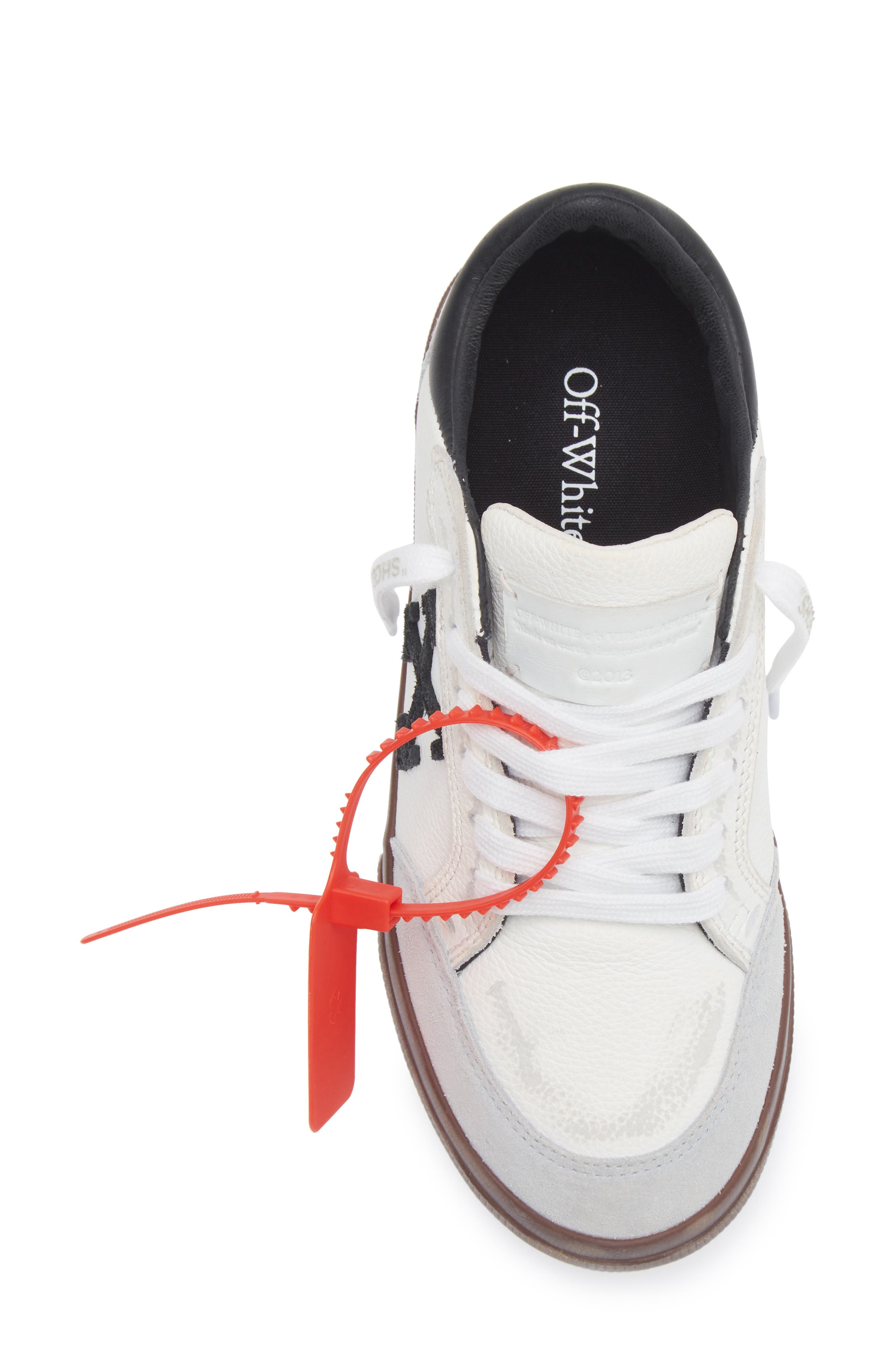 Off-White Low Vulcanized Vintage Sneaker, Alternate, color, Light Blue - Black