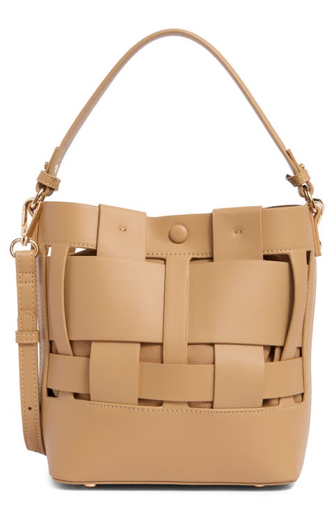 Woven Bucket Shoulder Bag