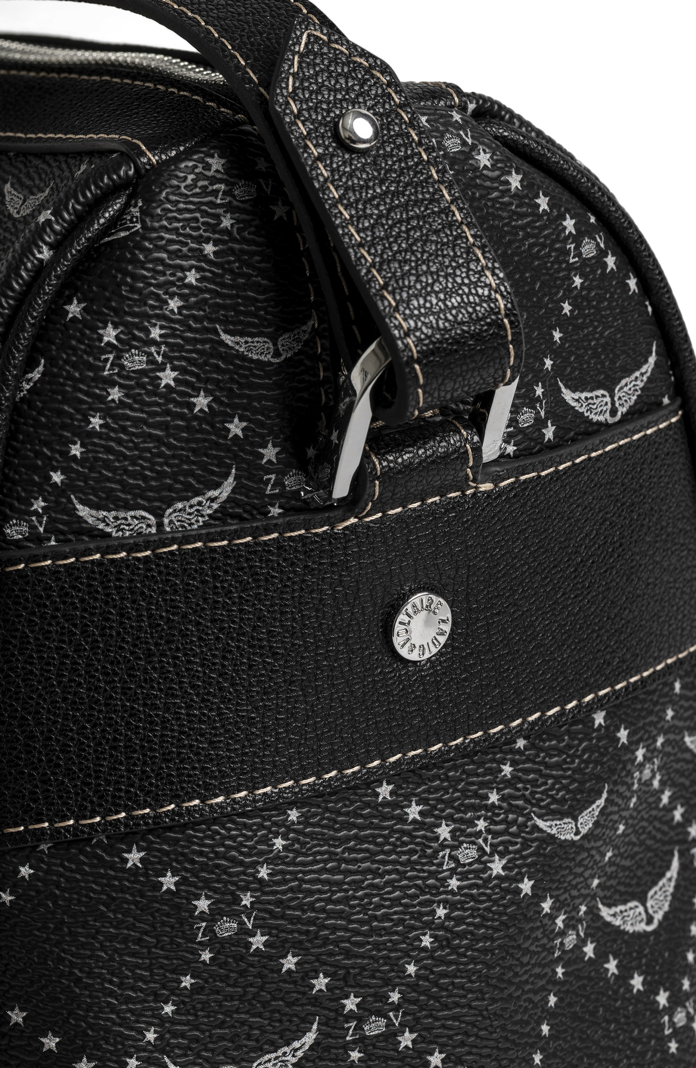 Zadig & Voltaire Medium Sunny Vibe Monogram Bag, Alternate, color, Black