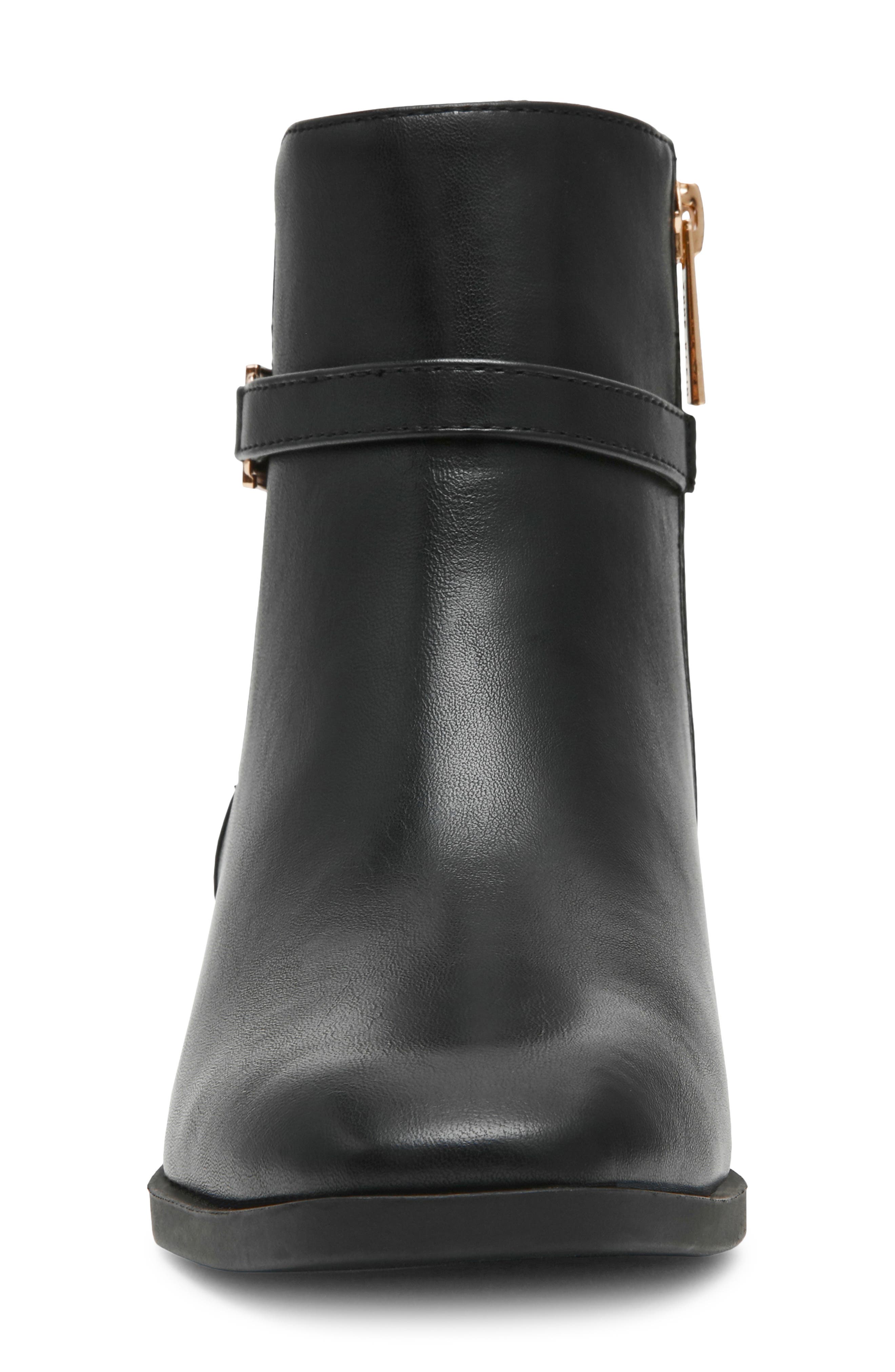 Cinette Faux Leather Chelsea Bootie, Alternate, color, BLACK PU