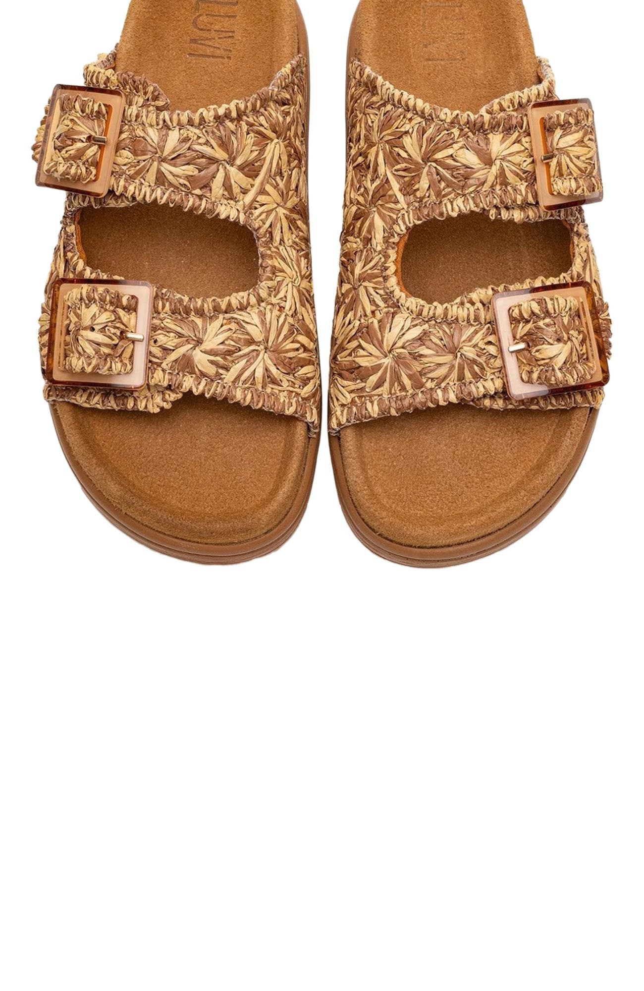 Forever & Always Shoes Milana Leather Double-Strap Sandal, Alternate, color, Cognac Leather
