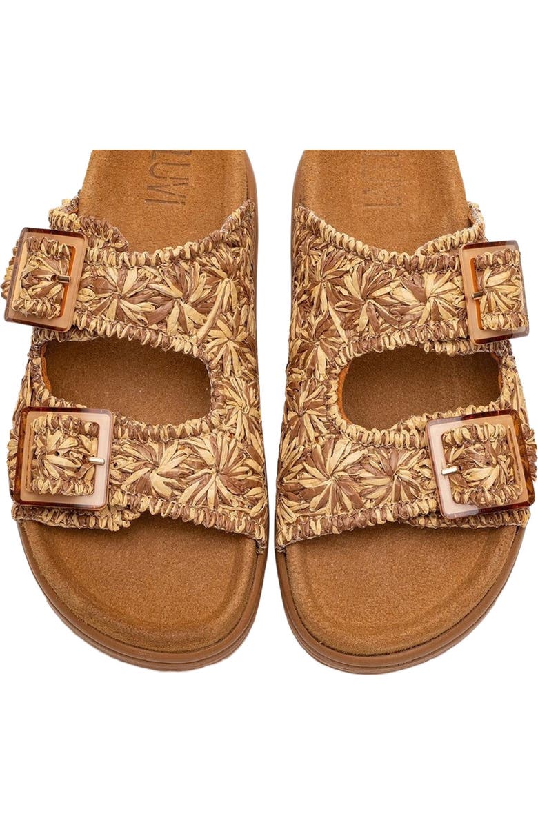 Forever & Always Shoes Milana Leather Double-Strap Sandal, Alternate, color, Cognac Leather