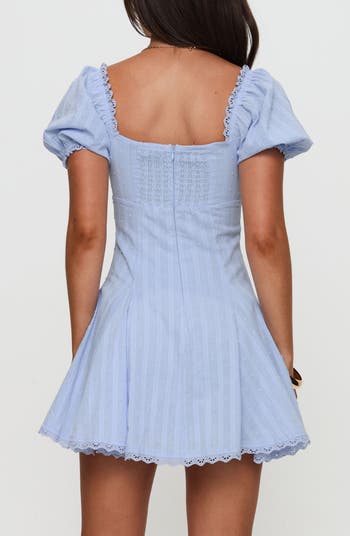 Rabatia Puff Sleeve Cotton Minidress