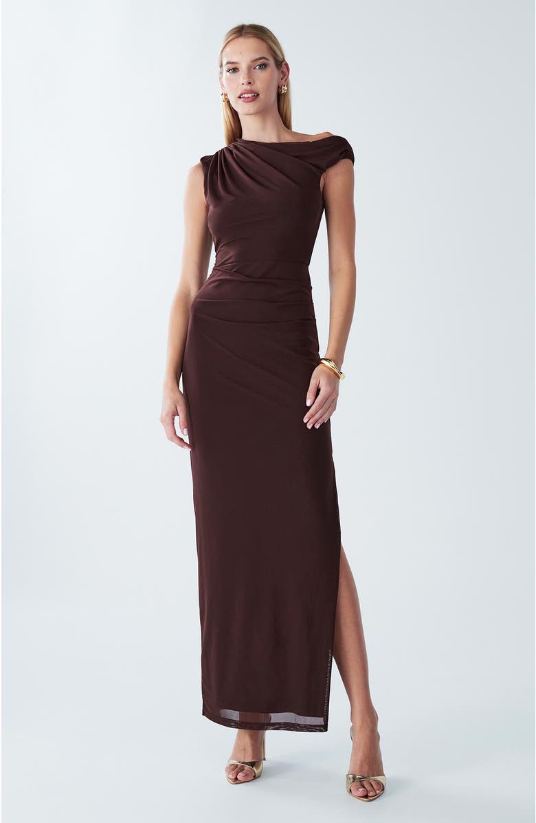 BWLDR Freya Maxi Dress, Alternate, color, Chocolate