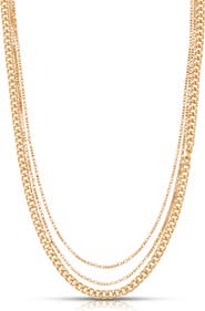 Ettika Minimalist Layered Chain Necklace