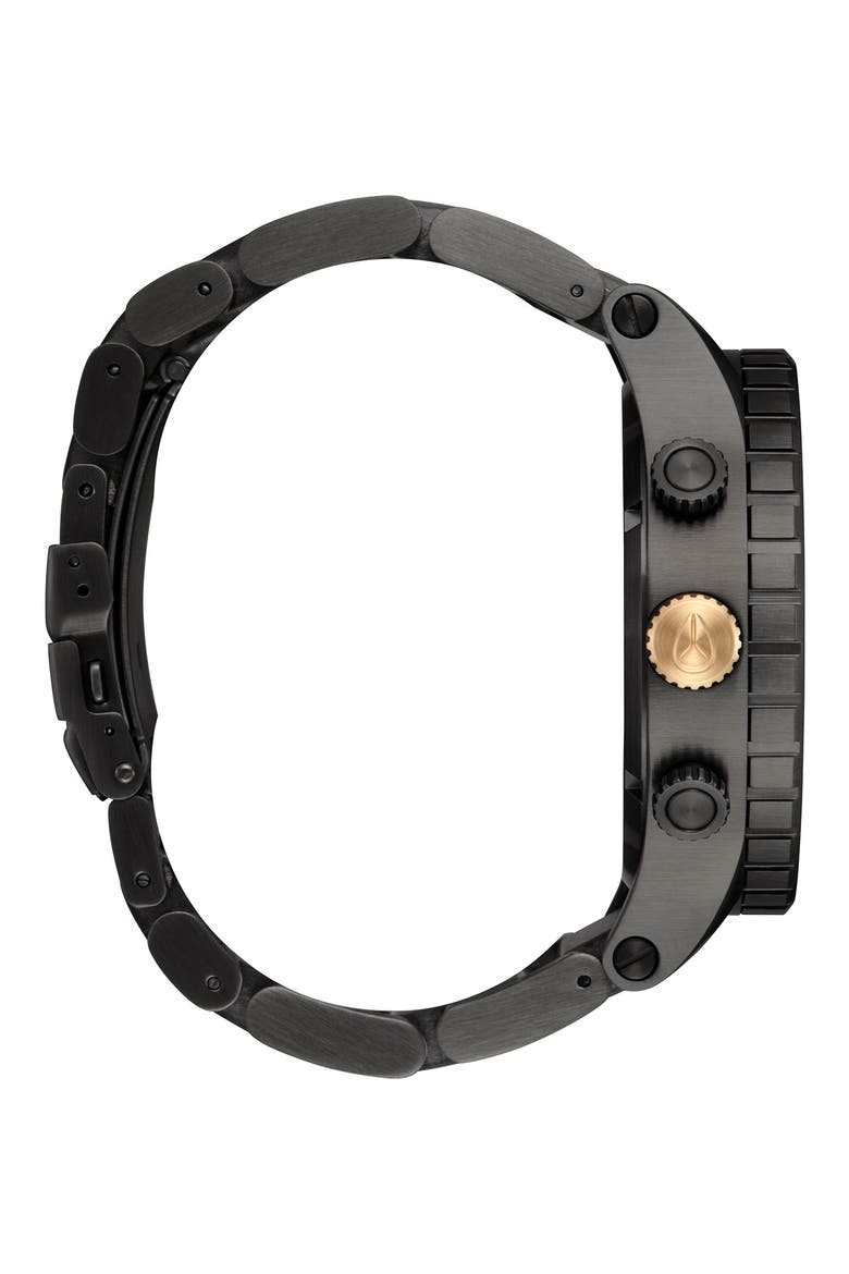 'The 51-30 Chrono' Watch, 51mm, Alternate, color, GUNMETAL / BLACKBERRY / GOLD