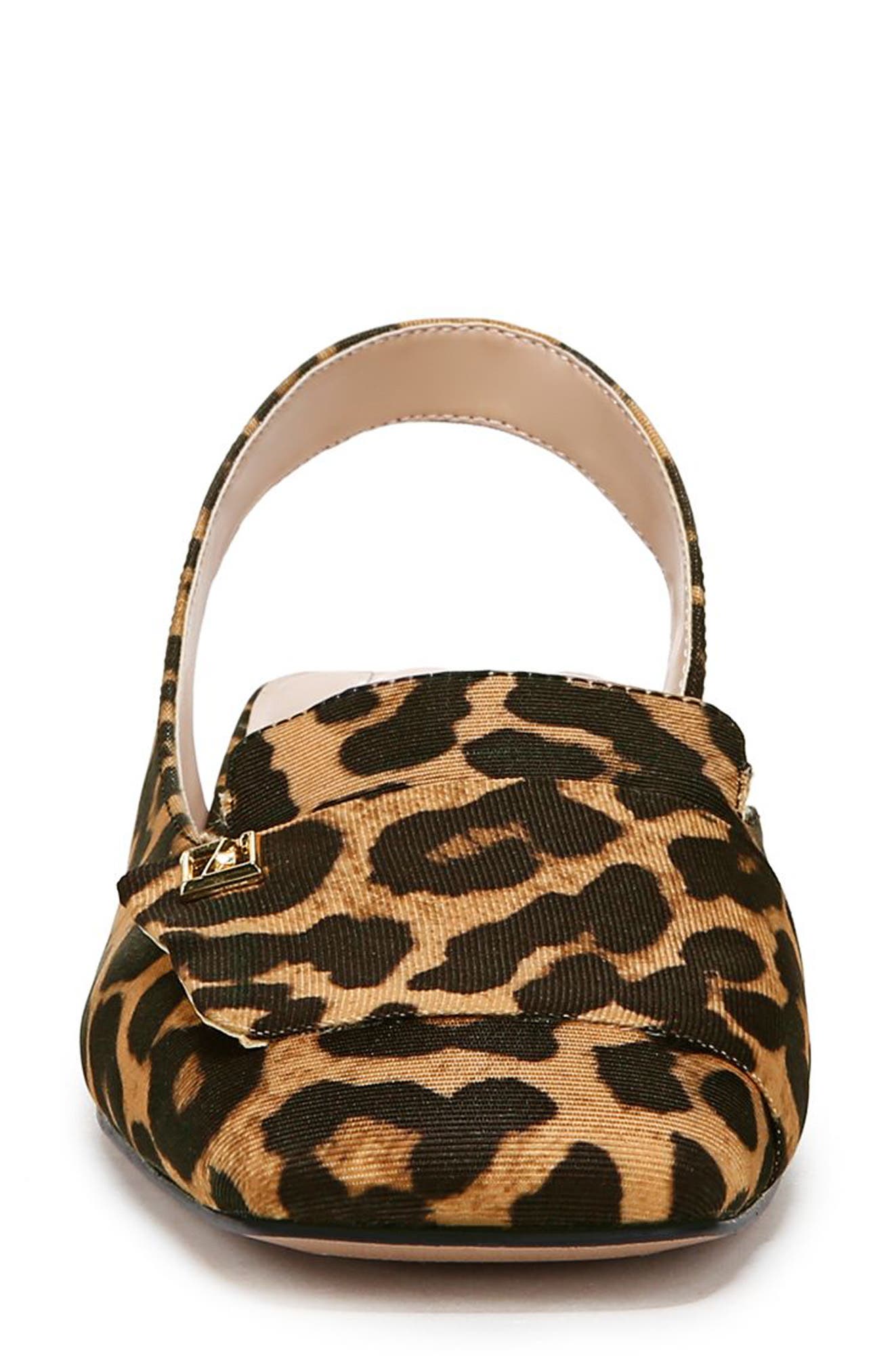 Franco Sarto Teagan Slingback Half d'Orsay Flat, Alternate, color, Brown Multi