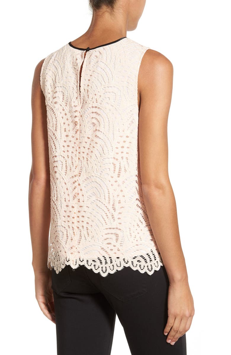 Halogen<sup>®</sup> Tie Neck Lace Top, Alternate, color,