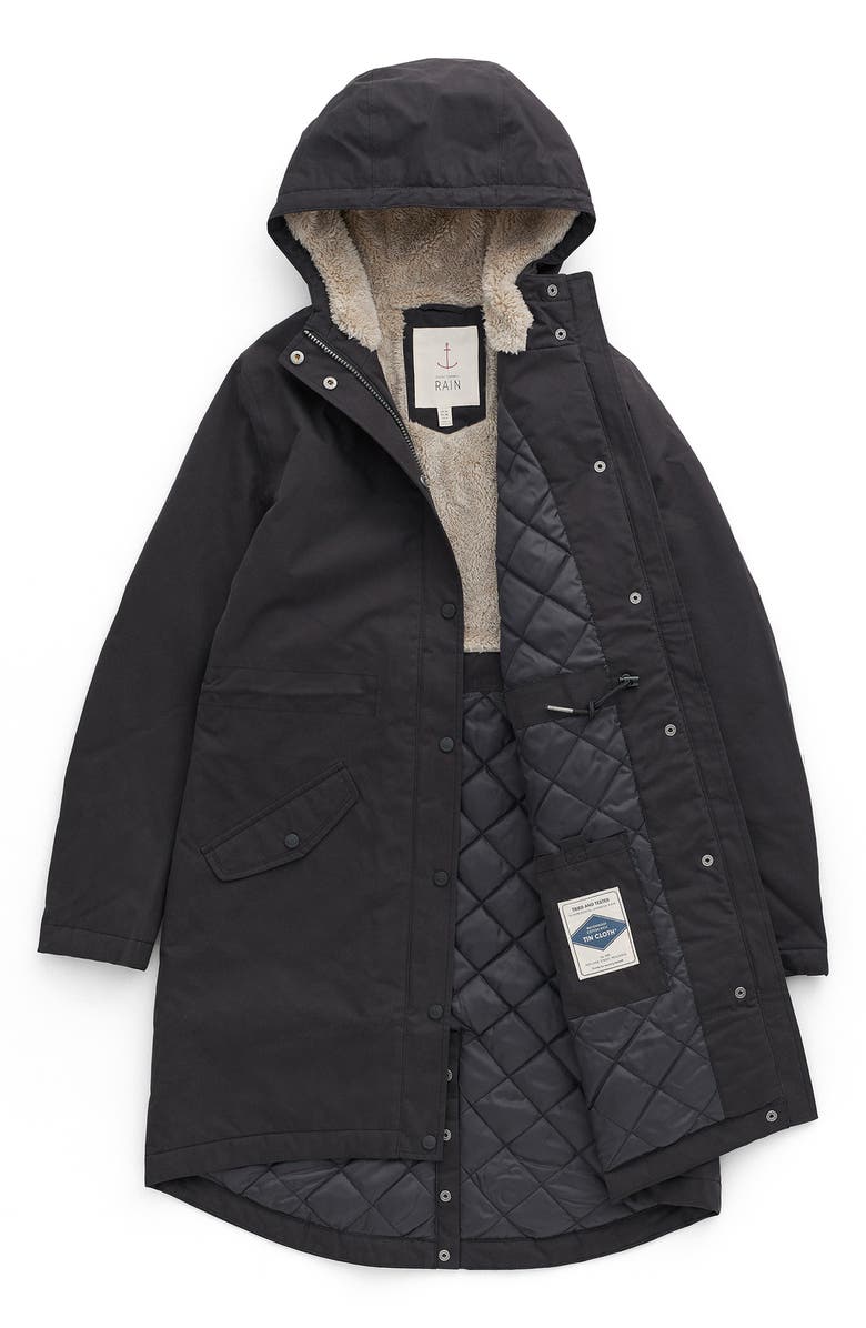 Seasalt Cornwall Plant Hunter Waterproof Hooded Coat, Alternate, color, Onyx