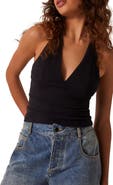 Free People Still Here Ruched Halter Top