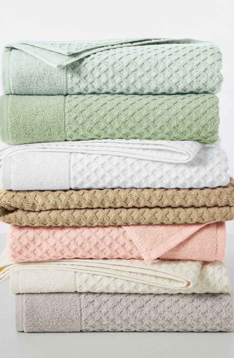 Woven & Weft Diamond Textured 6-Piece Towel Set, Alternate, color, Light Grey