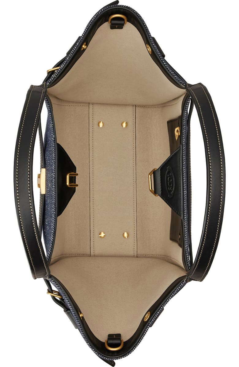 Tod's T Timeless Leather Top Handle Bag, Alternate, color, Nero