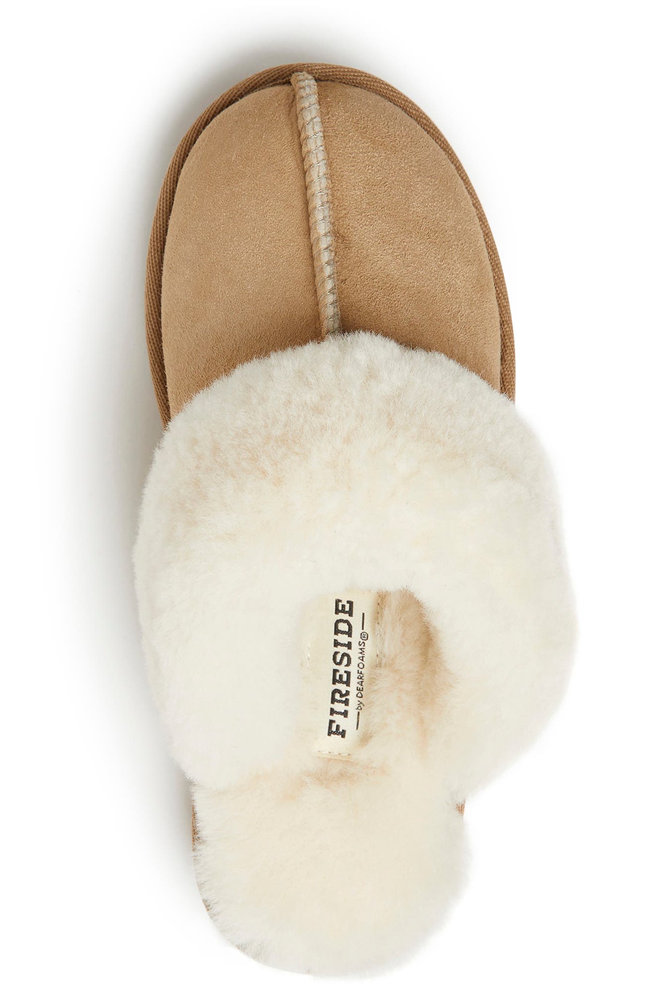 Fireside Sydney Genuine Shearling Scuff Slipper, Alternate, color, SAND
