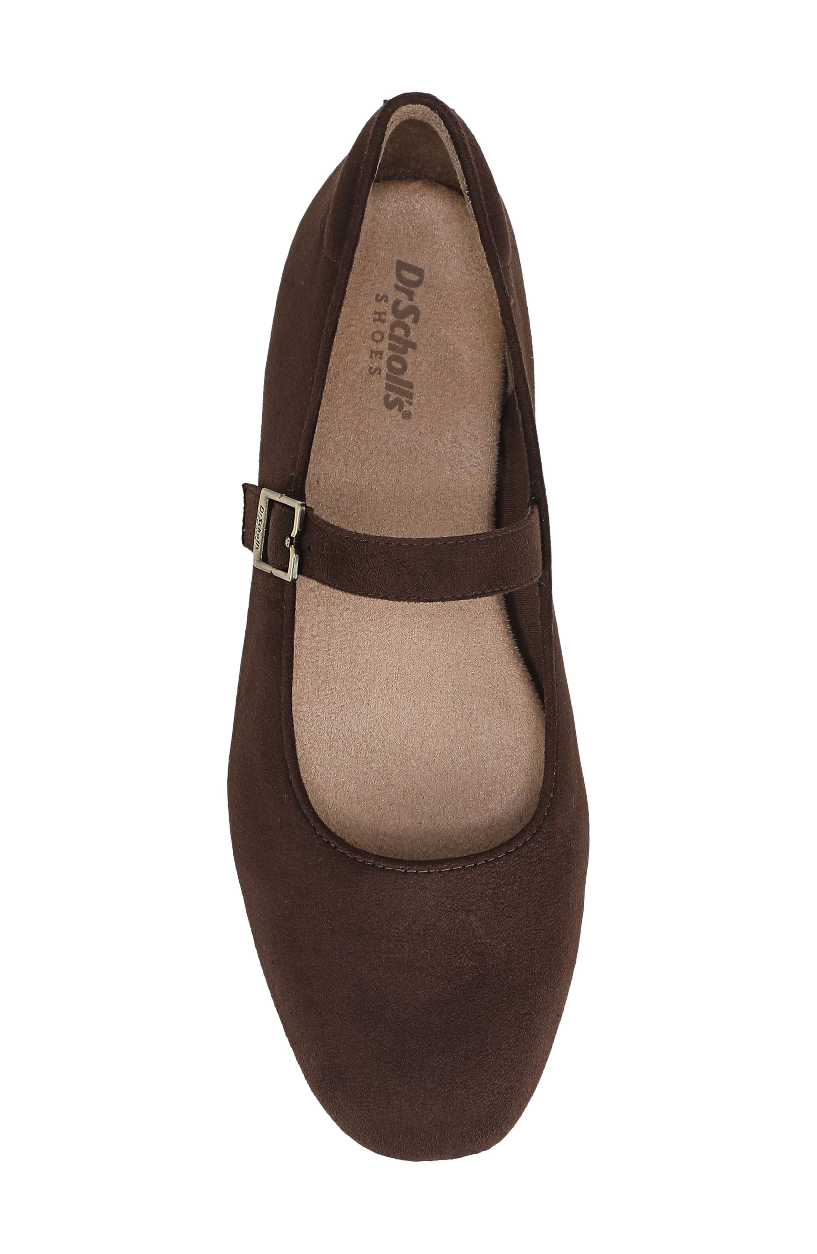 Wexley Mary Jane Ballet Flat, Alternate, color, DARK UMBER BROWN MICROSUEDE