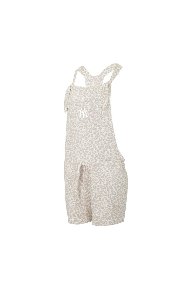 CONCEPTS SPORT Women's Concepts Sport Cream New York Yankees Montana Hacci Knit Romper Overalls, Alternate, color, Cream