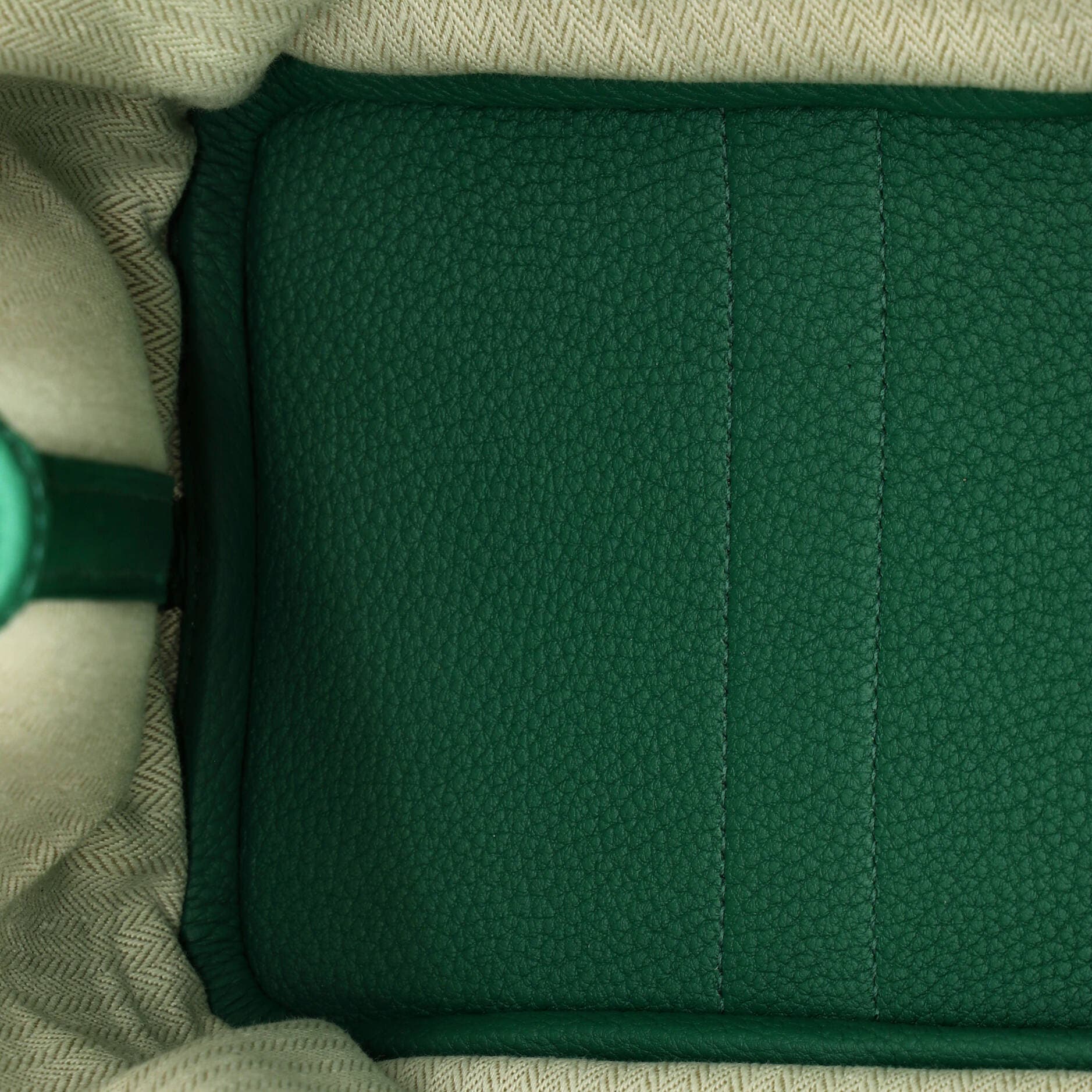 Pre-Owned Hermes Garden Party Tote Leather 30, Alternate, color, Vert Vertigo