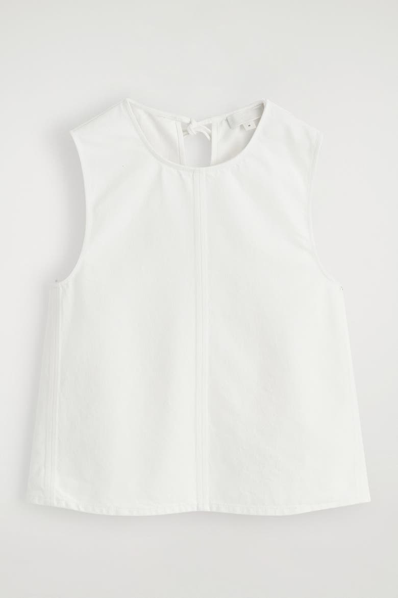 Sleeveless Denim Top, Alternate, color, WHITE