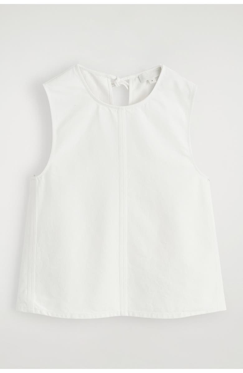 COS Sleeveless Denim Top, Alternate, color, White