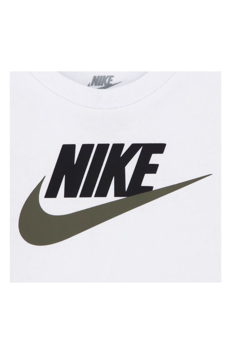 Nike Sportswear Club Long Sleeve T-Shirt, Fleece Vest & Joggers Set, Alternate, color, Black/ White