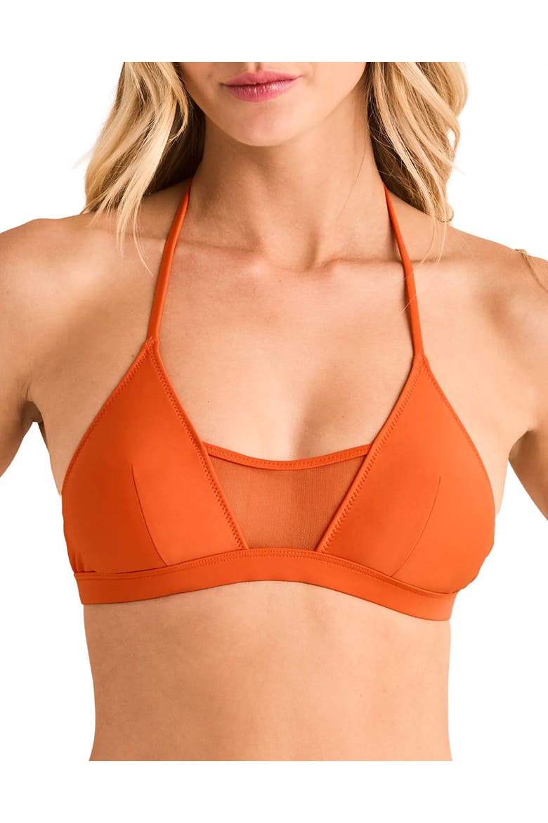 Terri Swimwear Bikini Top, Main, color, Dark orange