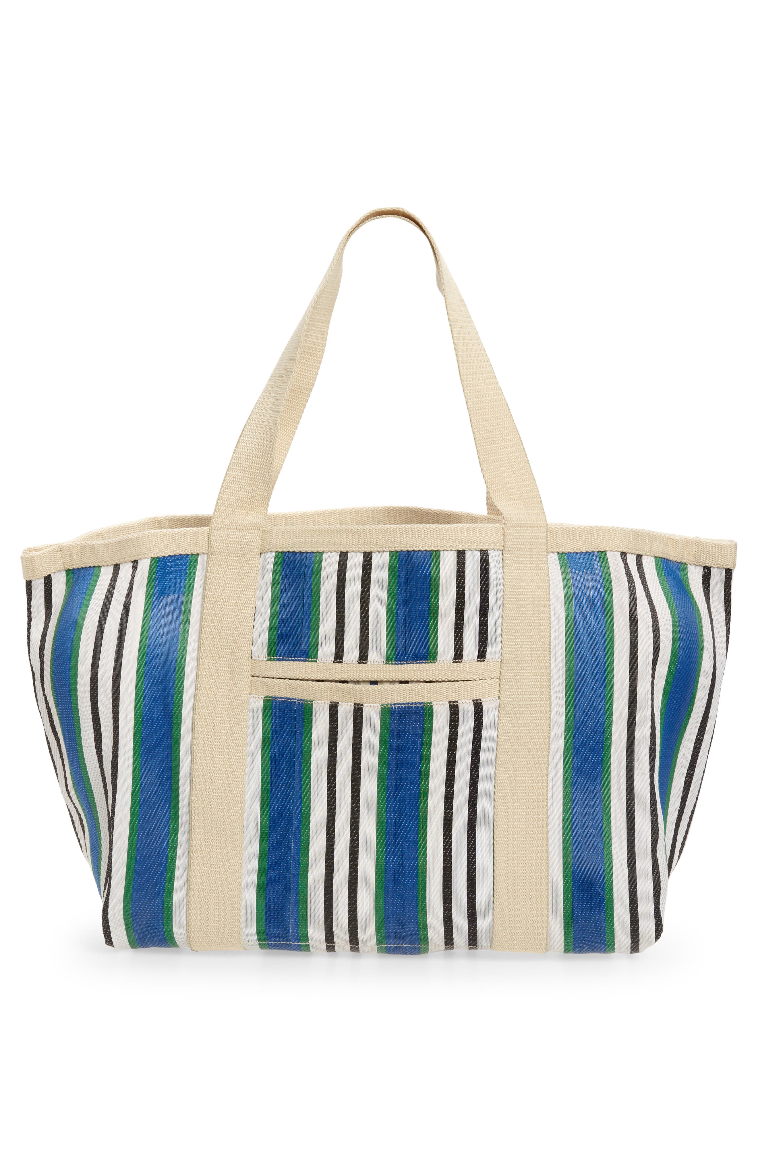 Isabel Marant Darwen Stripe Jacquard Tote, Alternate, color, 