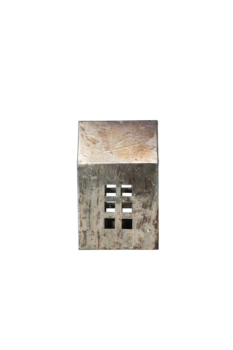 Metal House, Antique Pewter Finish, Alternate, color, Antique Pewter