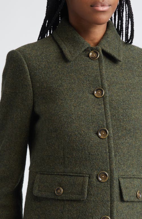 Veronica Beard Reeves Virgin Wool Jacket In Green