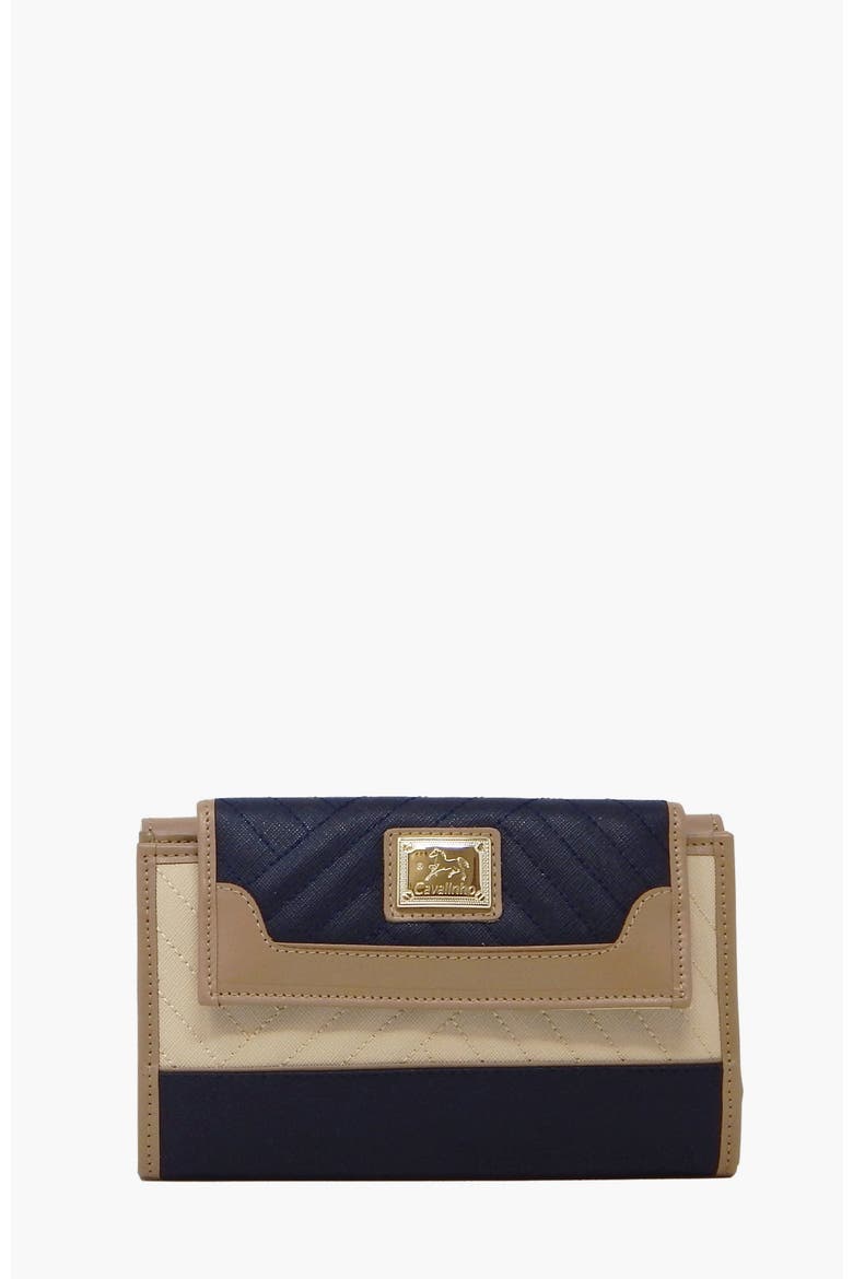 Charming Wallet 222, Main, color, Navy / Beige
