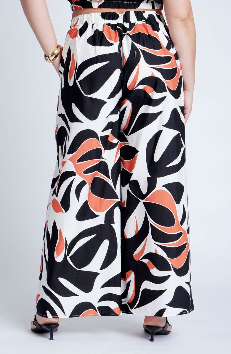 ELOQUII Print Pull-On Wide Leg Pants, Alternate, color, 