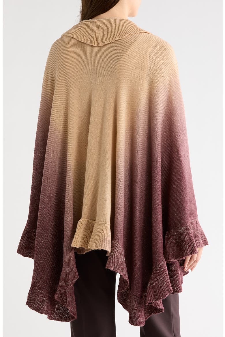 Ruffle Ruana, Alternate, color, CAMEL/ BROWN