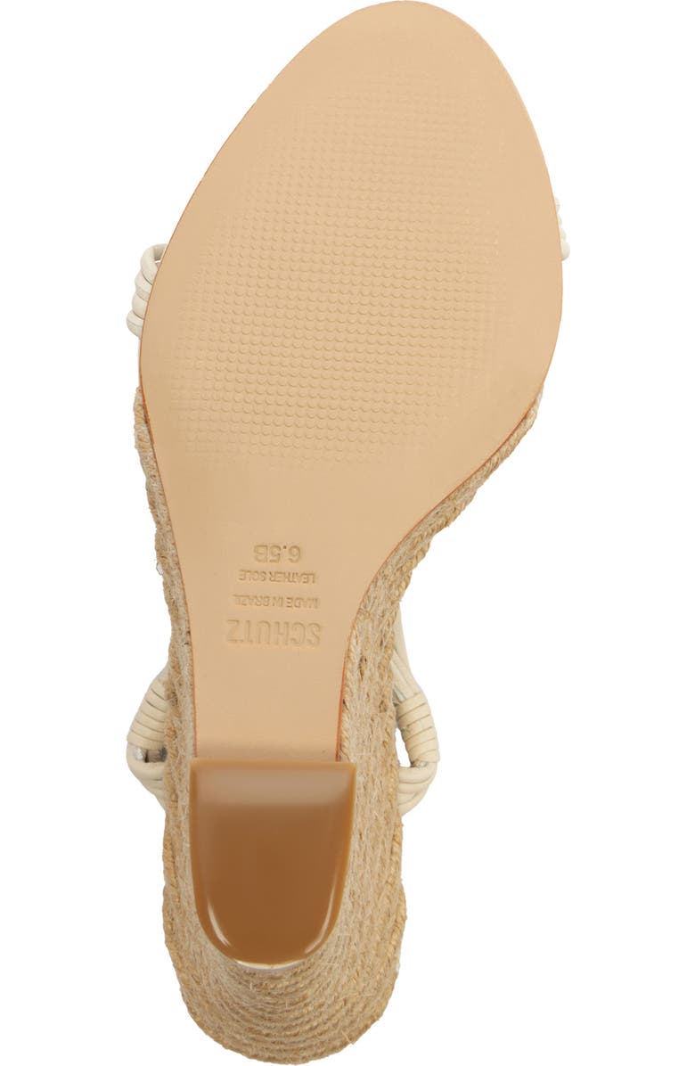 Schutz Nara Ankle Strap Wedge Sandal, Alternate, color, Sugar White