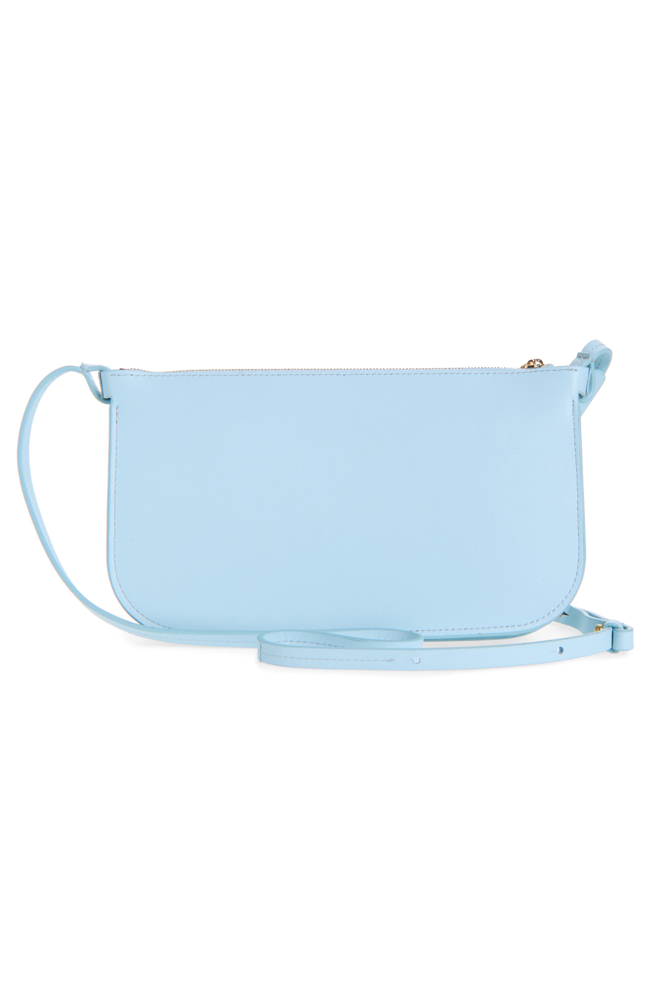 Rae Leather Crossbody Bag, Alternate, color, GLACIAL BLUE LEATHER