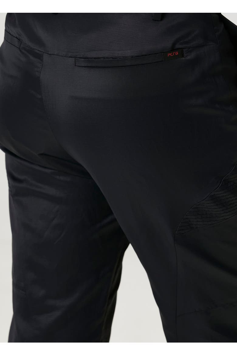 Linen & Cotton Blend Shiny Woven Regular Pant, Alternate, color, BLACK