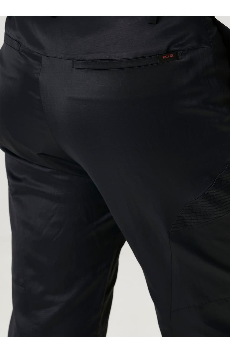 PCFG Linen & Cotton Blend Shiny Woven Regular Fit Pant, Alternate, color, Black