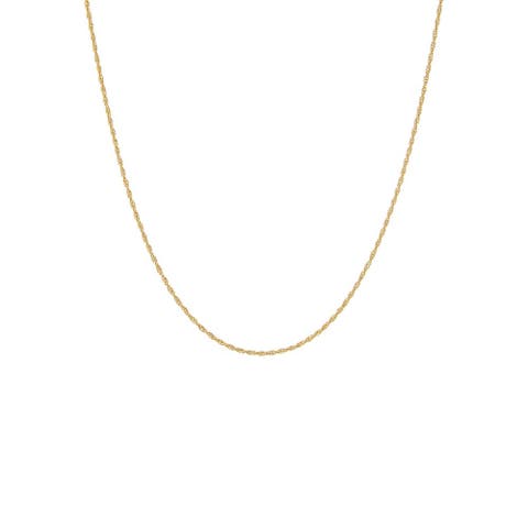 Twisted Rope Chain Necklace 14K