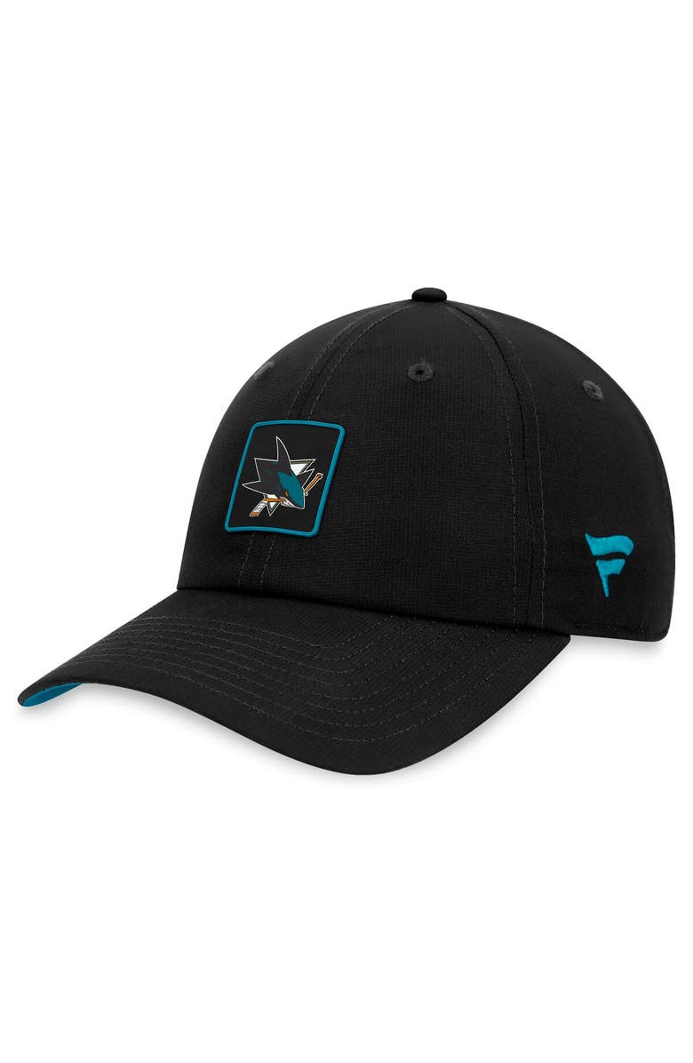 FANATICS Men's Fanatics Branded Black San Jose Sharks Authentic Pro Rink Adjustable Hat, Main, color, Black