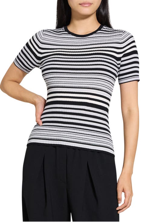Stripe Merino Wool Rib T-Shirt