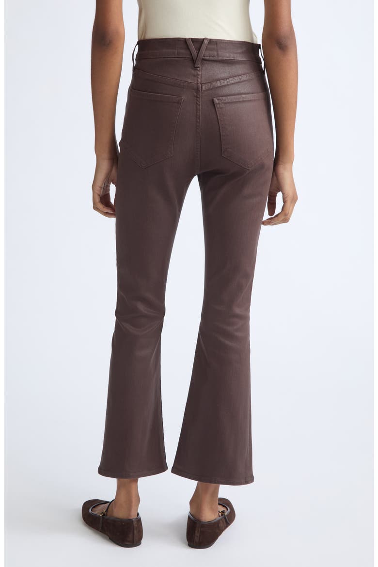 Carson High Waist Coated Ankle Flare Jeans, Alternate, color, ESPRESSO