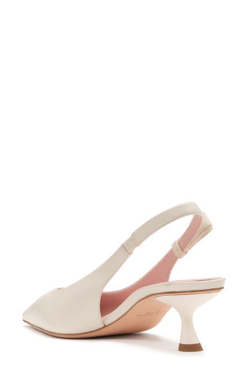 Shop Kate Spade New York Riley Slingback Pointed Toe Kitten Heel Pump In Cream