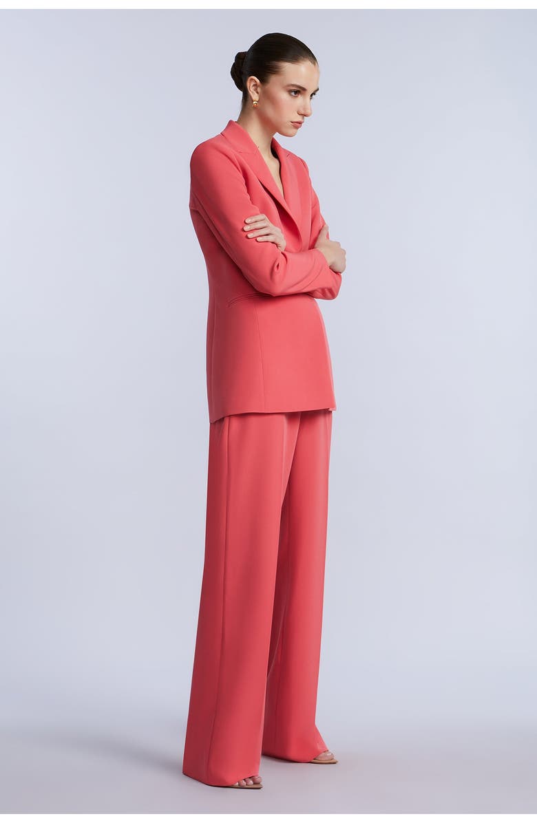 BCBGMAXAZRIA Cady Relaxed Stright Pant, Alternate, color, Cherry Blossom