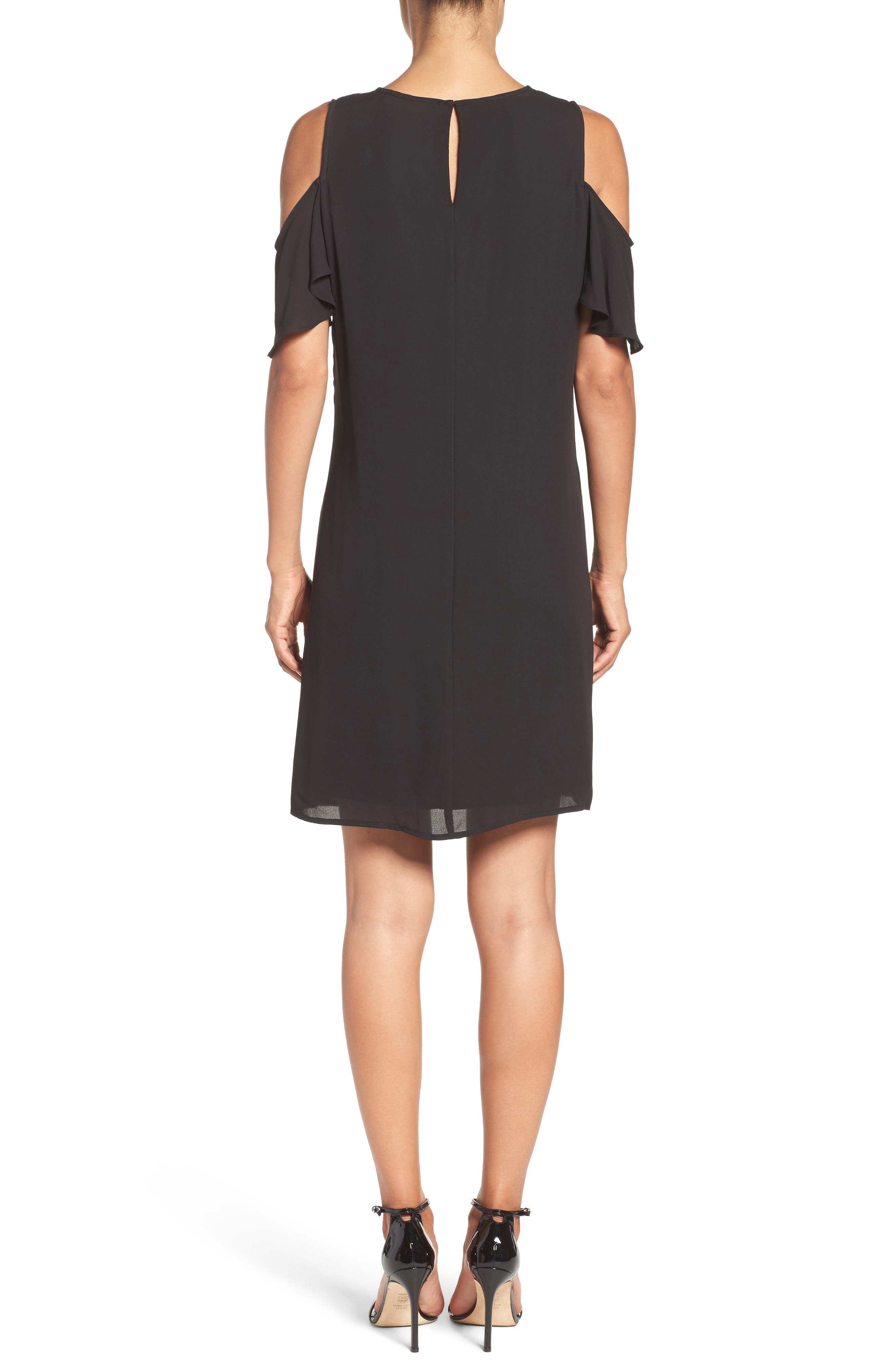 Ivanka Trump Cold Shoulder Shift Dress (Women) | Nordstrom
