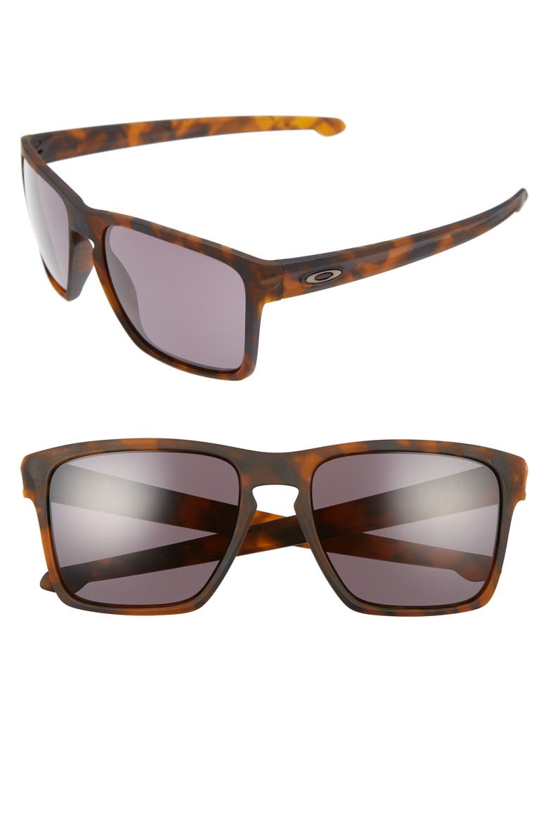 57mm Silver XL Square Sunglasses, Main, color, BROWN