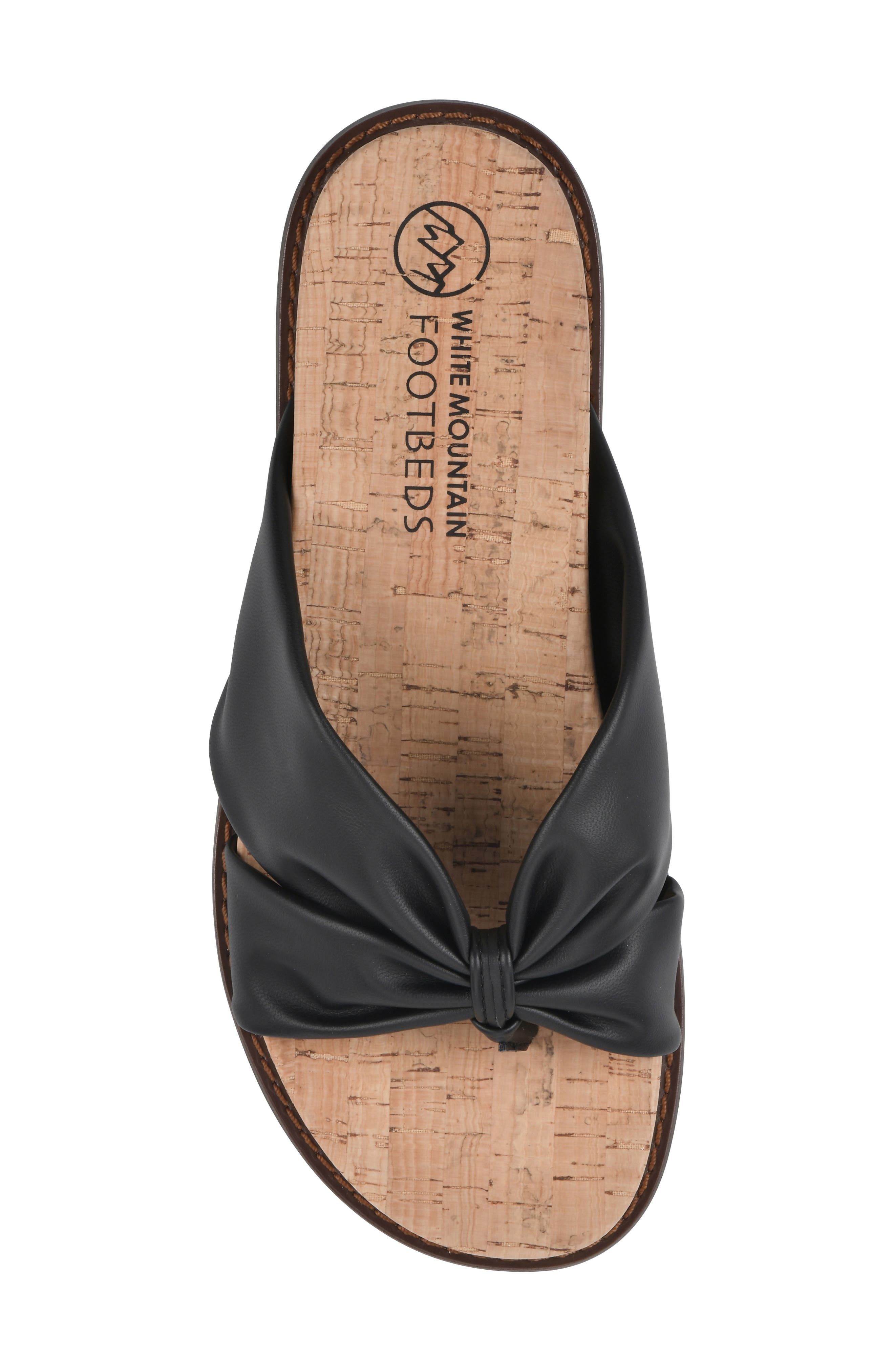Malanga Thong Sandal, Alternate, color, BLACK/ SMOOTH