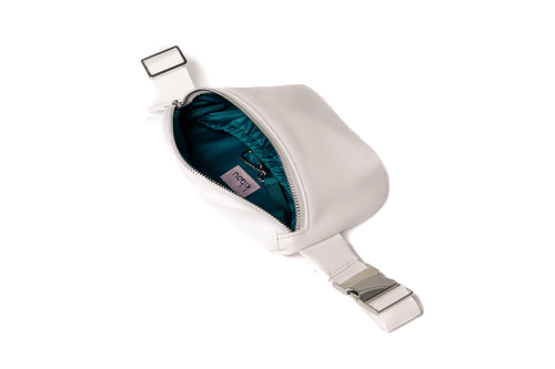 Kibou Wallet Bag Vegan Leather Crossbody Fanny Pack In Creme