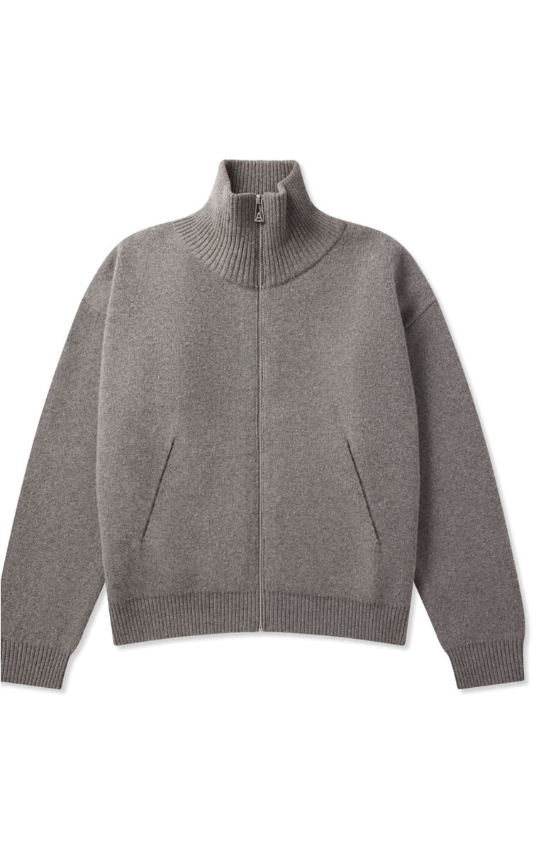 Axel Arigato Core Zip-Up Sweater, Alternate, color, Grey Melange