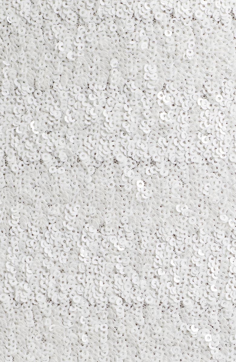 Topshop Sequin Midi Skirt, Alternate, color, White